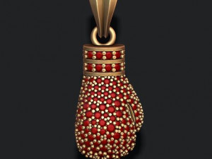 Boxing glove pendant with gems Modelo de Impressão 3D
