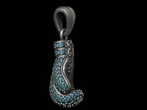 Boxing glove pendant with gems Modelo de Impressão 3D