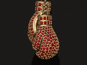 Boxing gloves pendant with gems 3D Print Model