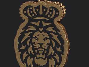 Lion pendant with diamonds and opened mouth 3Dプリントモデル
