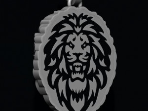 Leon pendant with diamonds and opened mouth 3D 프린트 모델