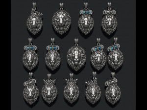 lion pendant pack Modelo de impresión 3D