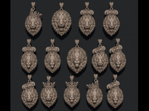 lion pendant pack Modelo de impresión 3D