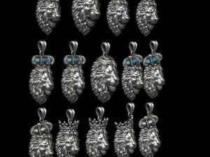 lion pendant pack Modelo de impresión 3D
