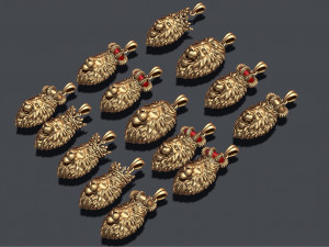 lion pendant pack Modelo de impresión 3D