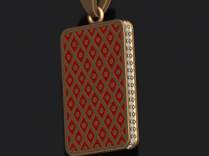 Club king playing card pendant Modèles 3D en vedette