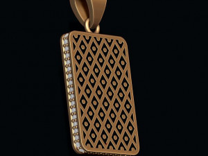 Club king playing card pendant Modèles 3D en vedette