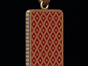 Diamonds king playing card pendant 3D Print Model