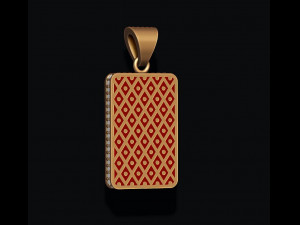 Heart king playing card pendant 3D-printmodel