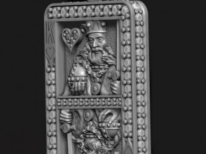 Heart king playing card pendant 3D-printmodel