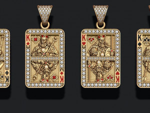 Playing cards kings pack set 3D प्रिंट मॉडल
