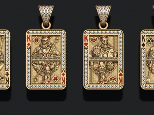 Set di carte da gioco dei re Modello di stampa 3D