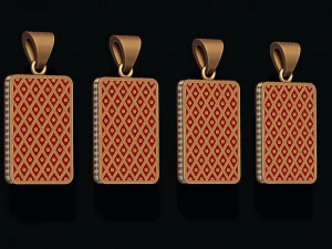 Playing cards kings pack set 3D Print Model
