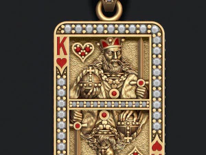 Playing cards kings pack set 3D Print Model
