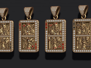 Playing cards kings pack set Model do druku 3D