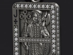 Club jack playing card pendant 3D Print Model