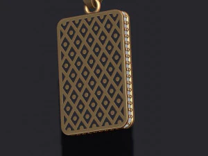 Club jack playing card pendant 3D Print Model