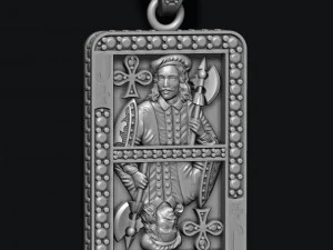 Club jack playing card pendant 3D Print Model