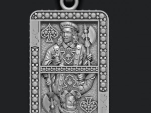 Spade jack playing card pendant 3D-printmodel