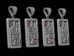 Playing cards jack pack set 3D प्रिंट मॉडल