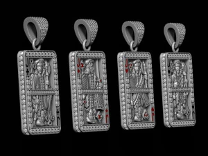 Playing cards jack pack set 3D Print Model