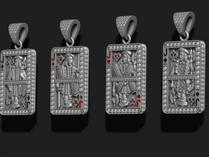 Playing cards jack pack set 3D Print Model