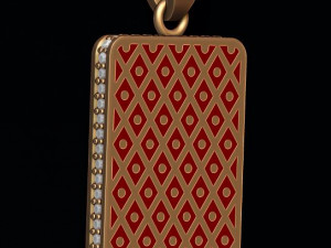 Diamonds queen playing card pendant 3D Baskı Modeli