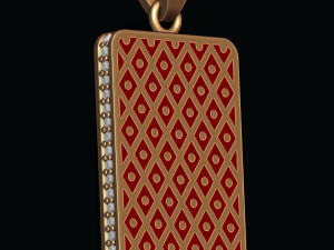 Heart queen playing card pendant 3d print model Modèles 3D en vedette