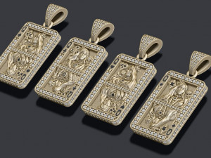 Playing cards queen pack set 3D Принт Модель