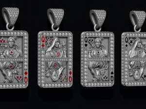 Playing cards queen pack set 3D Принт Модель