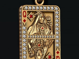 Playing cards queen pack set 3D Принт Модель