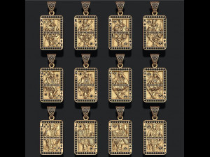 Playing cards pack set Modèles 3D en vedette