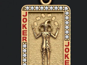 조커 펜던트 3D 프린트 모델