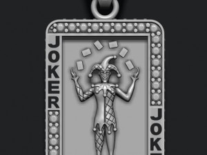 Joker pendant 3D Print Model