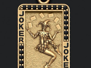 Joker playing card pendant Modello di stampa 3D