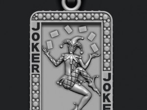 Joker playing card pendant Modello di stampa 3D