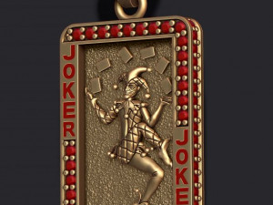 Joker playing card pendant Modello di stampa 3D