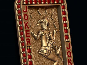 Joker playing card pendant Modello di stampa 3D