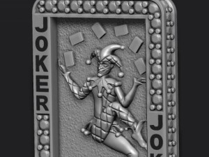 Joker playing card pendant Modello di stampa 3D