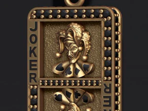 Joker playing card pendant 3D Print Model