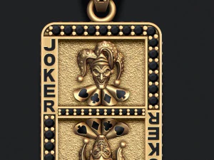 Joker playing card pendant 3D Print Model
