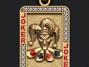 Joker playing card pendant 3D Print Model