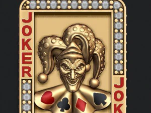 조커 카드 놀이 펜던트 3D 프린트 모델