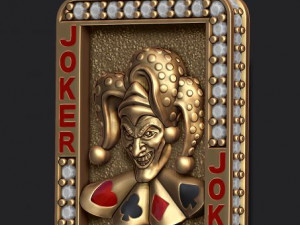 Joker playing card pendant Modelo de impresión 3D
