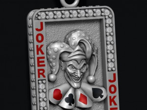 Joker playing card pendant Modelo de impresión 3D