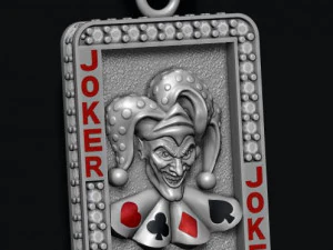 Joker playing card pendant 3D Print Model
