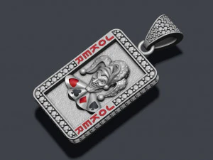 Joker playing card pendant 3D Print Model