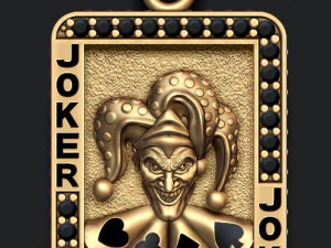 Joker playing card pendant 3D Print Model