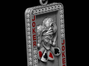 Joker playing card pendant 3D Print Model
