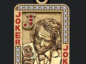 Joker playing card pendant 3Dプリントモデル